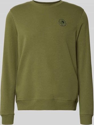 Blend Regular Fit Pullover mit Logo-Stitching Modell Kane in Oliv, Gr&ouml;&szlig;e 3XL