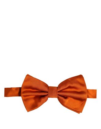 Dolce & Gabbana Silk Satin Bow Tie - Orange