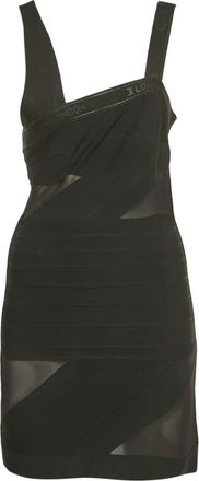 DAVID KOMA Abito con finiture in rete - Nero