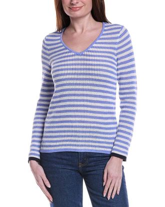 Nic+Zoe Nic+Zoe Striped Supersoft Mesh Sweater