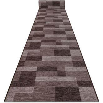 RugsX Rugsx - Alfombra De Pasillo Con Refuerzo De Goma Icona Marr&oacute;n 100cm Brown 100x480 Cm