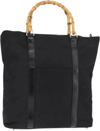 Gucci Pre-owned Nylon Tote Bag - Dames - Vintage Shopper - Zwart - ONE Size - Nylon - Vintage