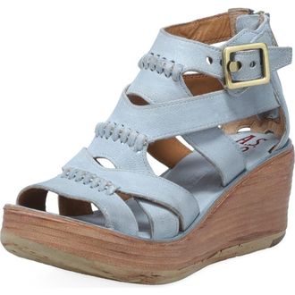 A.S.98 Norman Platform Wedge Sandal in Sky at Nordstrom, Size 8.5-9Us