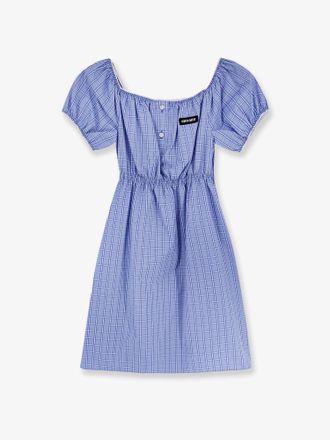 Miu Miu Vestito mini in cotone madras - MIU MIU - gender_Woman