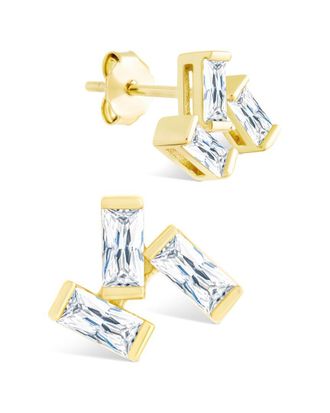 Sterling Forever 14K Over Silver Cz Macy Stud Earrings