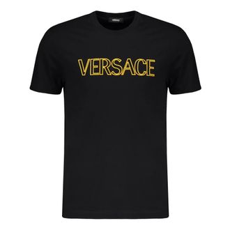 Versace Heren, Tops, Zwart, Maat: M Katoen