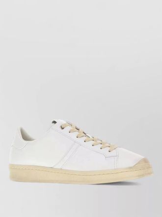 Jil Sander leather sneakers round toe rubber sole