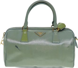 Prada Green Patent Leather Handbag (Pre-Owned)