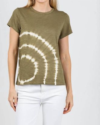 Elliott Lauren Sonar Circular Tie Dye Tee In Cactus