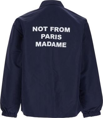Dr&ocirc;le de Monsieur Mens Jacket Tech Nylon Blue Coat