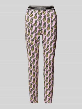 Marc Cain Slim Fit Stoffhose mit fixierten B&uuml;gelfalten in Pink, Gr&ouml;&szlig;e 34