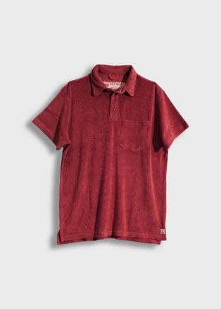 Iron And Resin Mens Terry Polo In Marsala
