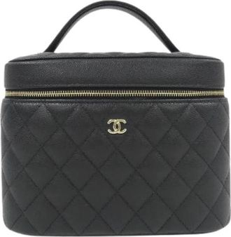 Chanel Pre-owned Vintage Handtas - Dames - Vintage Handtas - Zwart - ONE Size - Leer - Vintage