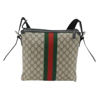 Gucci Pre-owned Leather Crossbody Bag - Dames - Pre-owned - Beige - Maat: ONE Size Leer