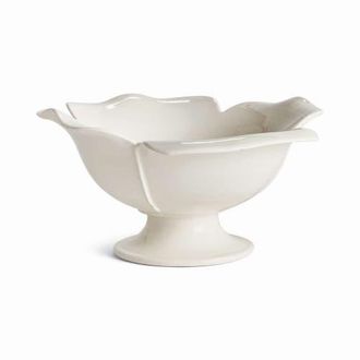 Napa Home & Garden Petalo Footed Bowl in White at Nordstrom