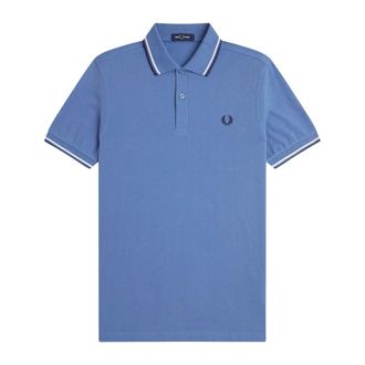 Fred Perry Polo Shirts, male, Blue, Size: XL M3600 Twin Tipped Polo