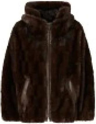 Pinko Pinko, Jassen, Dames, Bruin, XS, Faux Fur & Shearling Jassen