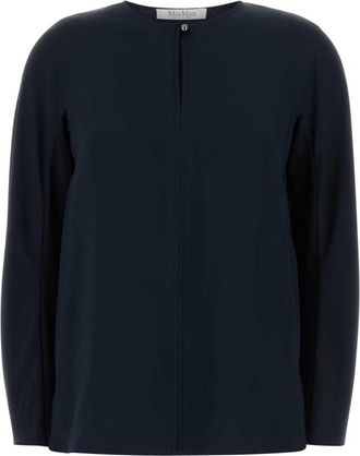 Max Mara Navy Blue Round Neck Sweater