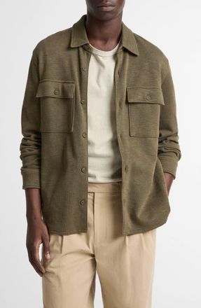 Vince Double Slub Shirt Jacket in Moss at Nordstrom, Size Xx-Large