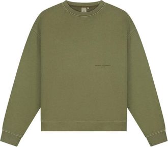 Law Of The Sea Torria Garment Dyed Crewneck Sweat - Heren - Sweatshirts & Hoodies - Groen - Maat: L Katoen