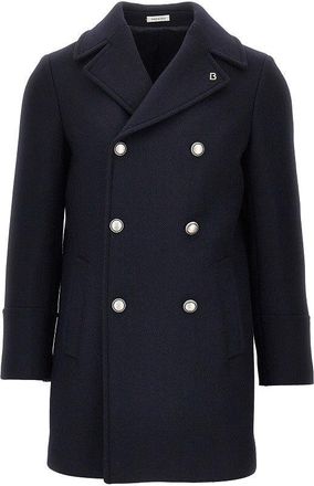 Breras Milano Wool-blend double-breasted peacoat Man 48