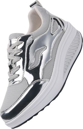 Generic Women Walking Running Trainers Platform Trainers Womens Shoes Ethnic Casual Shoes Summer Fashion Hollow Breathable Flat Heel Soft Sole Casual Red Snea