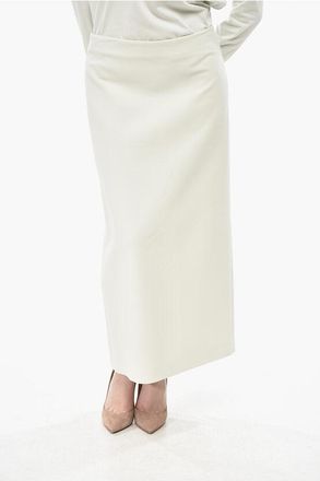 Super Blond Midi Pencil Skirt With Adjustable Split size 44