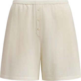 12 Storeez Shorts in lana con abbottonatura sul davanti - Toni neutri