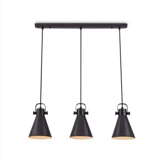 Paco Home Lámpara De Suspensión Salón Comedor Colgante Mesa Comedor Industrial Nero 4, Lampada a sospensione 3-Flame - Paco Home