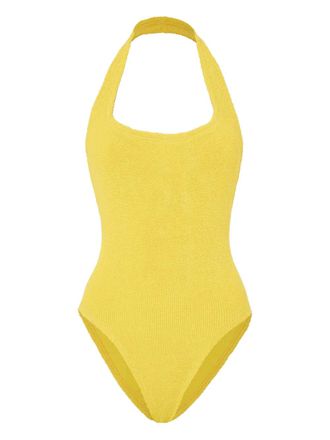 Hunza G Sandy badpak met halternek - Geel
