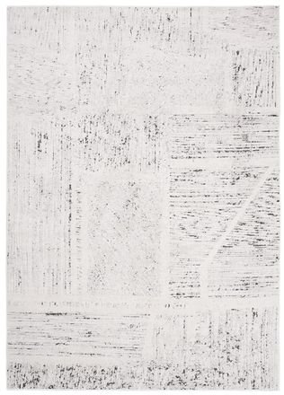 Tapiso Alfombra de sal&oacute;n crema gris moteado efecto 3d suave 120 x 170 cm