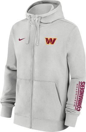 Nike Washington Commanders Club Nike Mens NFL Full-Zip Hoodie in Grey | 01NC0BB9E-1LR