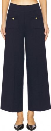 L'agence Madrid Wide Leg Pants In Midnight & Gold