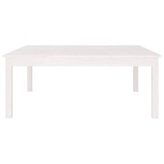 Berkfield Home Beautiful Coffee Table White 100x100x40 cm Solid Wood Pine | Size: 100 x 100 x 40 cm