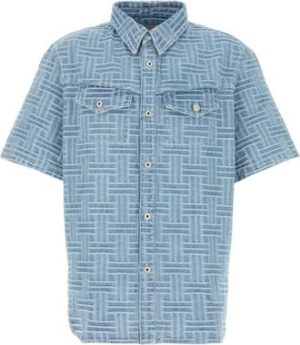 Kenzo Blue Kenzo Weave Shirt