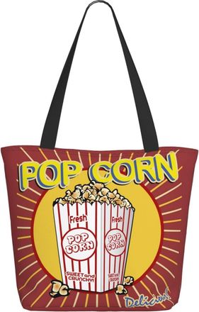 AOOEDM Popcorn-Pattern Ladies Shopping Bag 13x11x7in.The Perfect ValentineS Day Gift.It Is The Best ValentineS Day Gift For Mom, Daughter, Wife,Etc