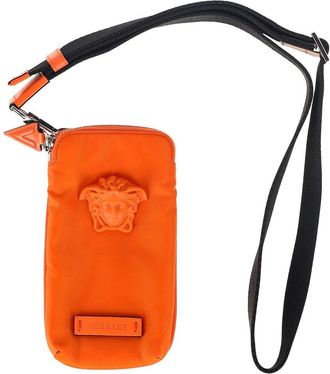 Versace Orange Nylon La Medusa Mini Bag (Authentic Pre-Loved)