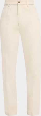 Dunhill Men & apos;s Cotton Twill Flat-Front Pants