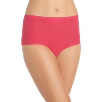 Chantelle Soft Stretch High Waist Briefs in Fluor Pink at Nordstrom