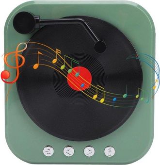 No Brand Tocadiscos Con Altavoz, Altavoz Est&eacute;reo Bluetooth De Alta Fidelidad De Estilo Retro Con 3 Modos De Reproducci&oacute;n, Tocadiscos Inal&aacute;mbrico Port&aacute;til Para 