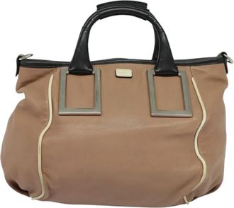 Chlo&eacute; Ethel Handbag Leather Pink Leather Handbag (Pre-Owned)