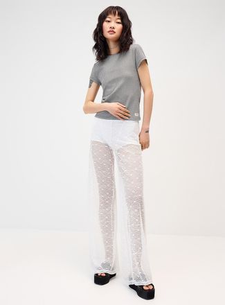 Twik Womens Wide-leg lace pants
