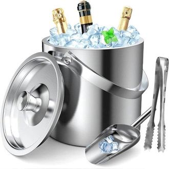 OEM Soporte Para Cubitos De Hielo - Acero Inoxidable - 1,6 Litros - Nevera Port&aacute;til