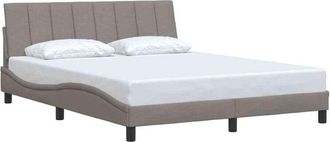 vidaXL Cama Sin Colch&oacute;n Tela Gris Taupe 160x200 Cm Vidaxl