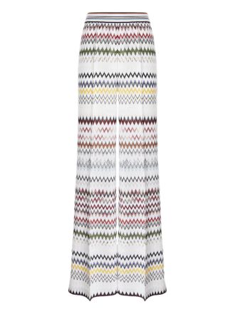 Missoni Multicolor Raschel Chevron Wide Trousers