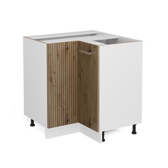 Vicco Armario De Esquina R-line, Roble Artesanal, 75.6 Cm Sin Encimera