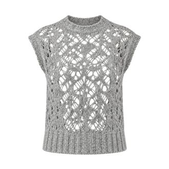 Max Mara Gilet Albero - Knitwear - Mujer - Gris - M