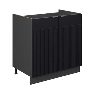 Vicco Armario Bajo Para Fregadero Fame-line, Rayas Negras, 80 Cm Sin Encimera, Vicco