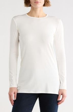 Go Couture Long Sleeve T-Shirt in White Interlock at Nordstrom Rack, Size X-Large