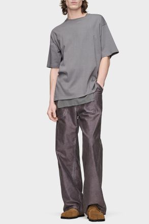 Maison Margiela T-shirt With An Asymmetrically Finished Hem, Mens, Grey